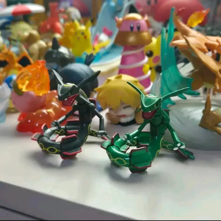 [BUNJANG] Pokemon Rayquaza Figure Set / 급처) 포켓몬 피규어 몬코레 일반&이로치 레쿠자 세트