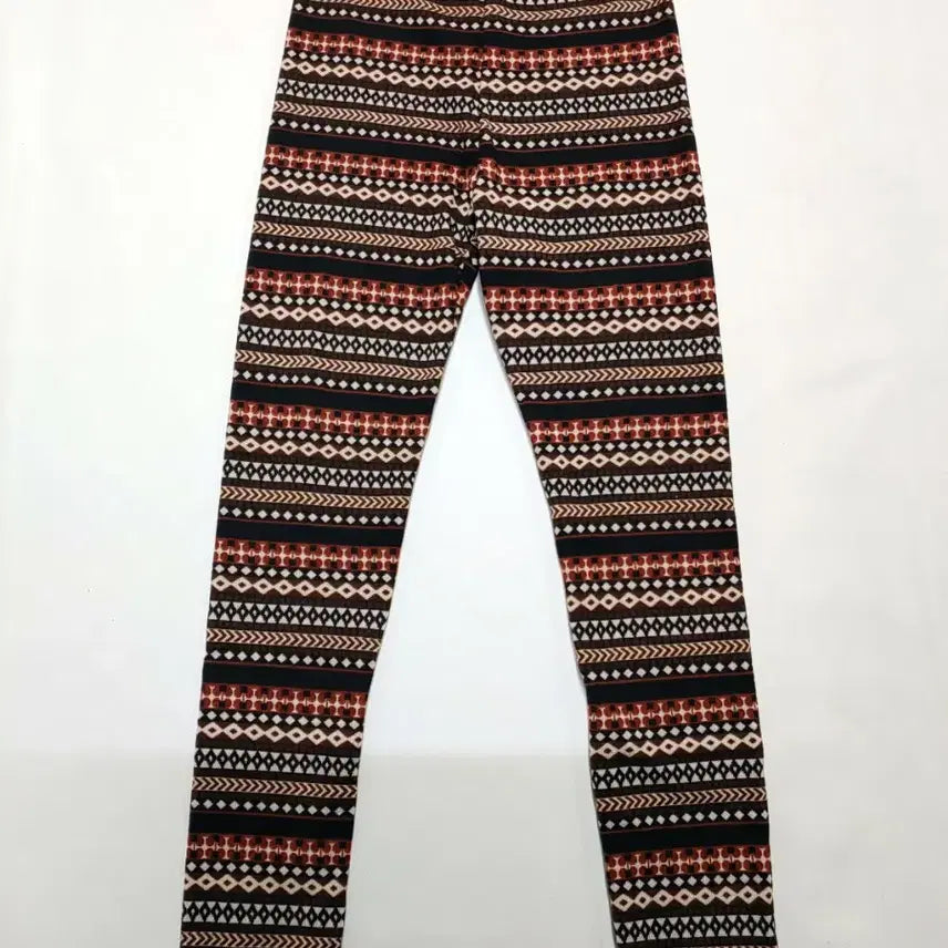 [BUNJANG] Ethnic Pattern Fleece-Lined Leggings / 에스닉 패턴 기모 레깅스 새제품 (약기모)
