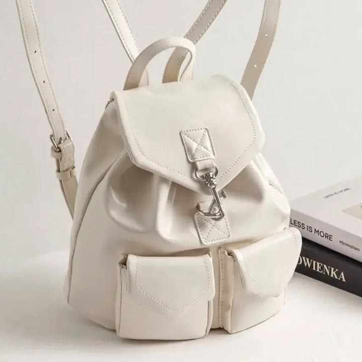 [BUNJANG] White Mini Backpack / 화이트 미니 백팩 가방
