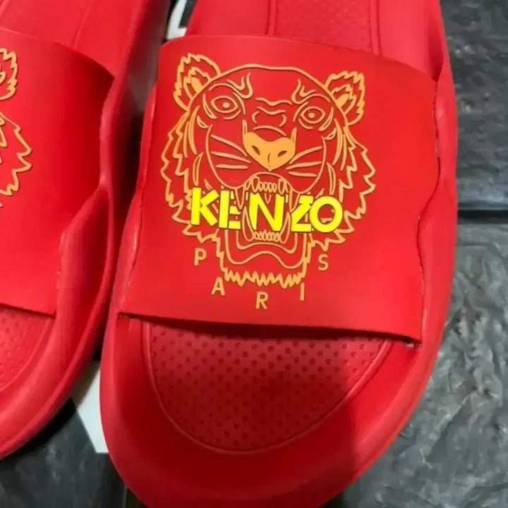 [BUNJANG] KENZO Tiger Slides Red / KENZO 겐조 타이거 슬리퍼 레드