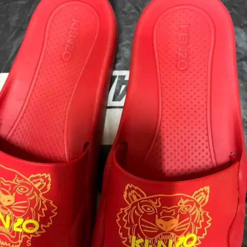 [BUNJANG] KENZO Tiger Slides Red / KENZO 겐조 타이거 슬리퍼 레드