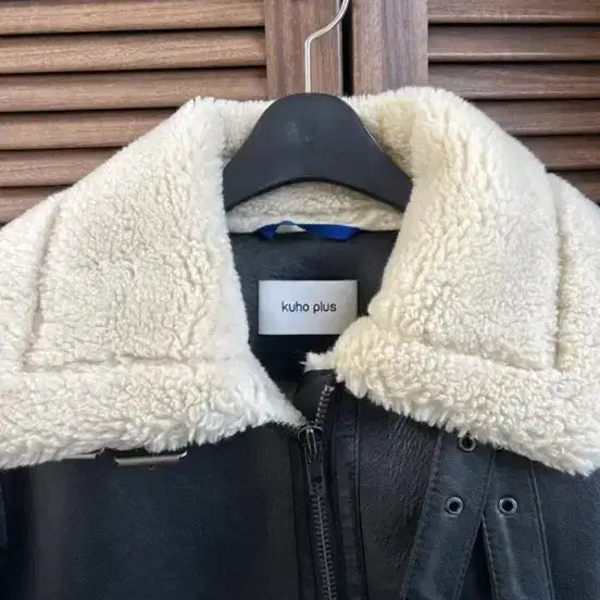 [BUNJANG] Kuho Plus Faux-Shearling Sheepskin Jacket / Kuho plus 무스탕