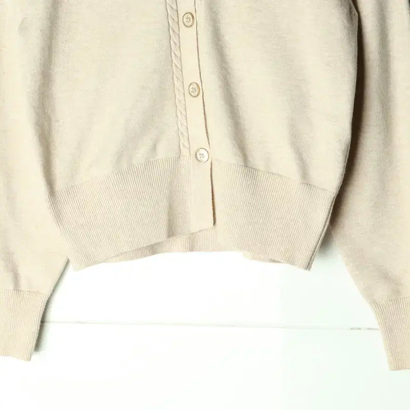 [BUNJANG] W(S-L) Draw Fit Knit Cardigan Cream Ivory / W(S-L) 드로우핏 니트 가디건 크림 아이보리 따뜻-17554
