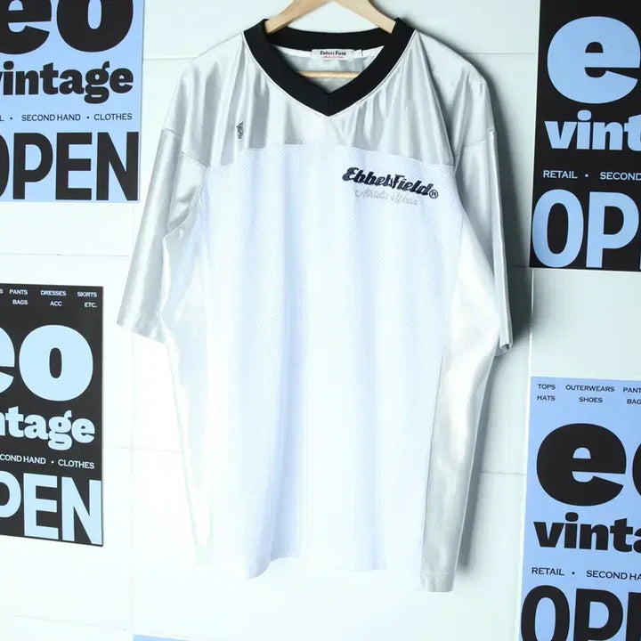 [BUNJANG] Ebbets Field Oversized Uniform T-shirt / (L-3XL) 이벳필드 반팔 티셔츠 박시 유니폼 기능성-1755A
