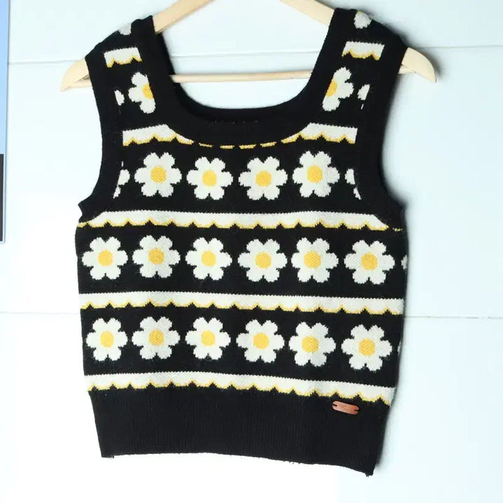[BUNJANG] Wiggle Wiggle Deiny Knit Vest / W(F) 위글위글 니트 데이니 조끼 키치 레이어드 가능-17563