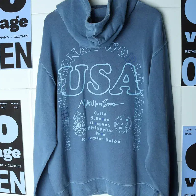 [BUNJANG] Maui & Sons X Reddy Oversized Hoodie / (M-3XL) 마우이앤썬즈 후드티셔츠 래퍼 레디 협업 박시-17565