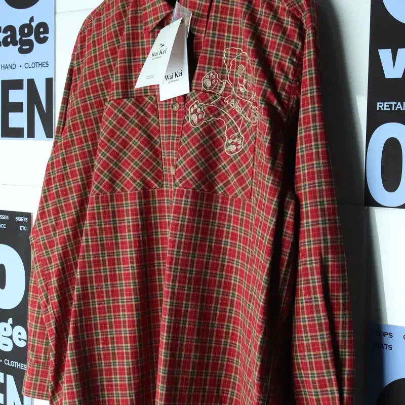 [BUNJANG] YK Y2K Check Shirt / (M-L) 와이케이 셔츠 남방 Y2K 새상품 체크 말티즈-17568
