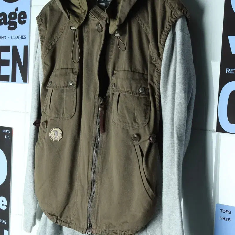 [BUNJANG] Jill Stuart Layered Windbreaker Jacket / W(S) 질스튜어트 집업 바람막이 점퍼자켓 레이어드 아메카지-1756A