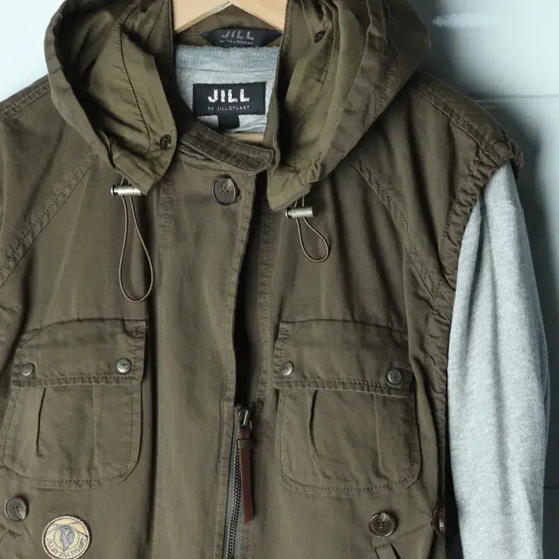 [BUNJANG] Jill Stuart Layered Windbreaker Jacket / W(S) 질스튜어트 집업 바람막이 점퍼자켓 레이어드 아메카지-1756A