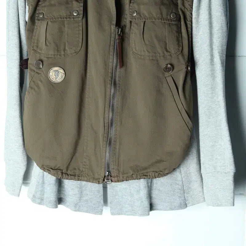 [BUNJANG] Jill Stuart Layered Windbreaker Jacket / W(S) 질스튜어트 집업 바람막이 점퍼자켓 레이어드 아메카지-1756A