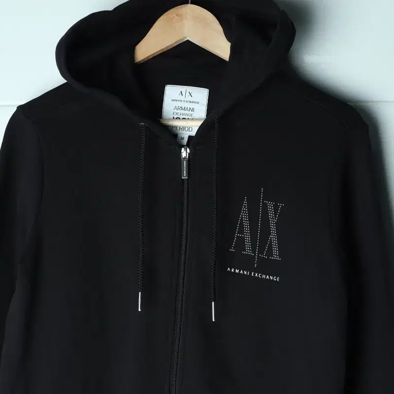 [BUNJANG] Armani Hooded Zip-Up Black Casual Jacket / W(M-L) 아르마니 후드집업 블랙 비즈 놈코어-1756C