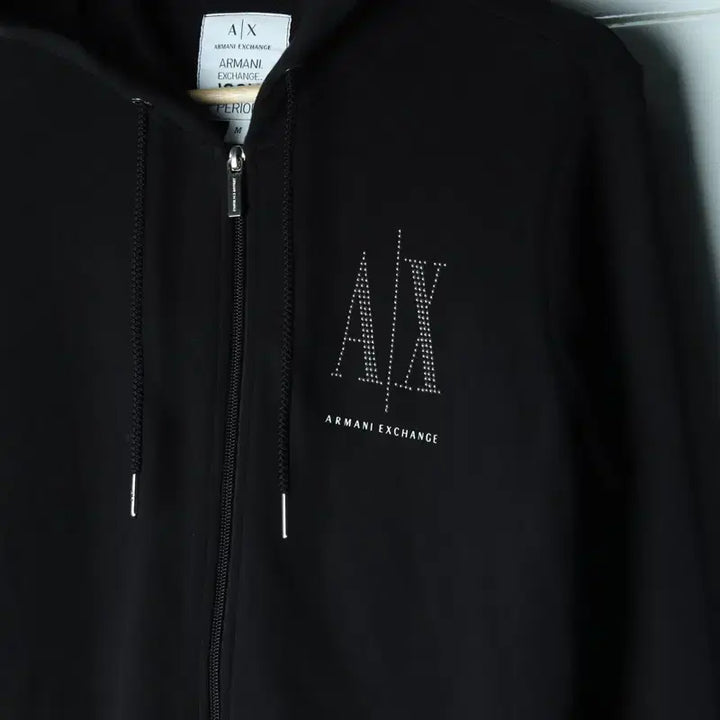 [BUNJANG] Armani Hooded Zip-Up Black Casual Jacket / W(M-L) 아르마니 후드집업 블랙 비즈 놈코어-1756C