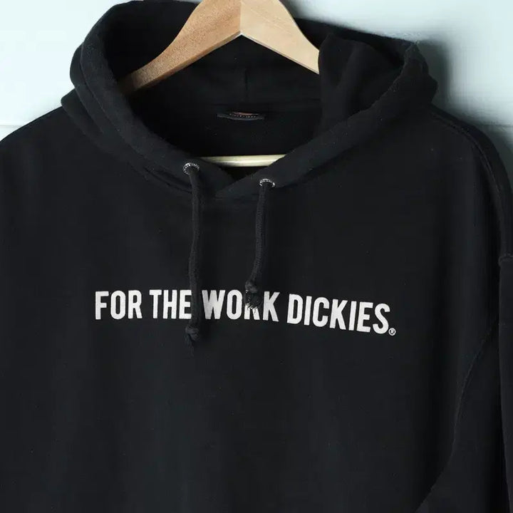 [BUNJANG] Dickies Hoodie Aging Black T-shirt / (L-XL) 디키즈 후드티셔츠 에이징 블랙 아메카지-17579