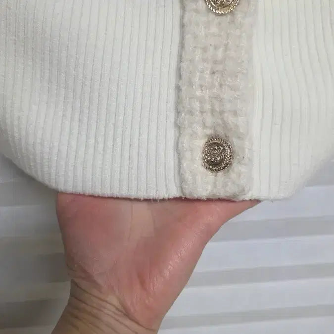 [BUNJANG] Ivory Tweed Crop Jacket / 아이보리 트위드 크롭 자켓