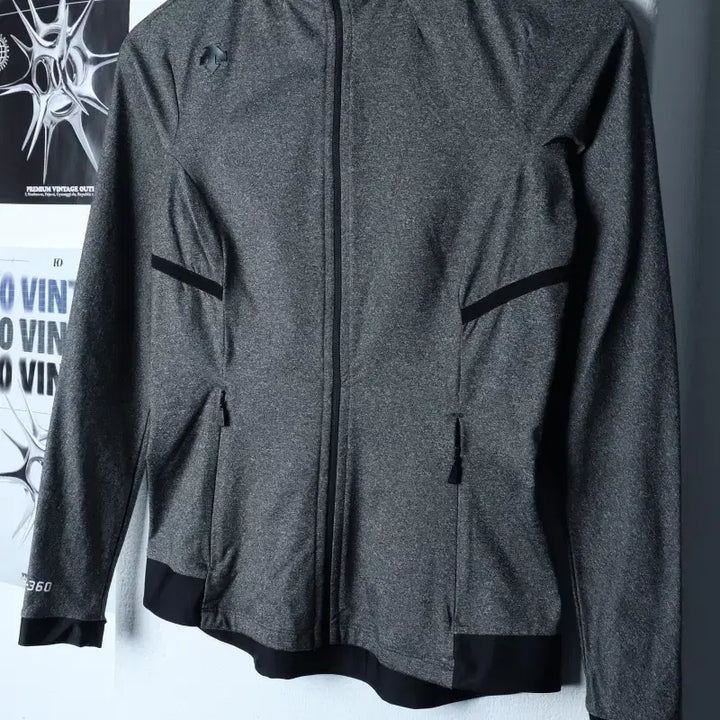 [BUNJANG] Descente Windbreaker Jacket / W(S) 데상트 집업 바람막이 점퍼자켓 져지 기능성 그레이-1758A