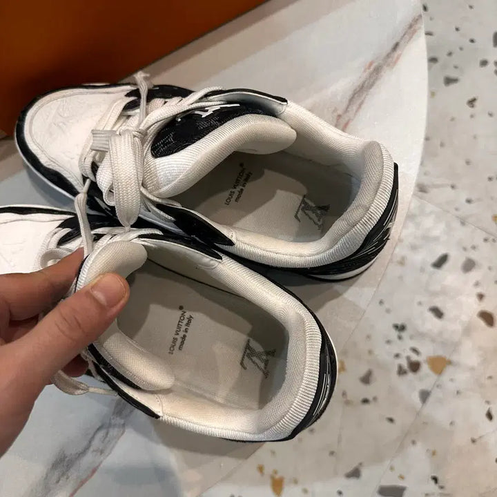 [BUNJANG] Louis Vuitton Trainer Sneakers Black 7.5 Size / 루이비통 트레이너 스니커즈 블랙 7.5사이즈