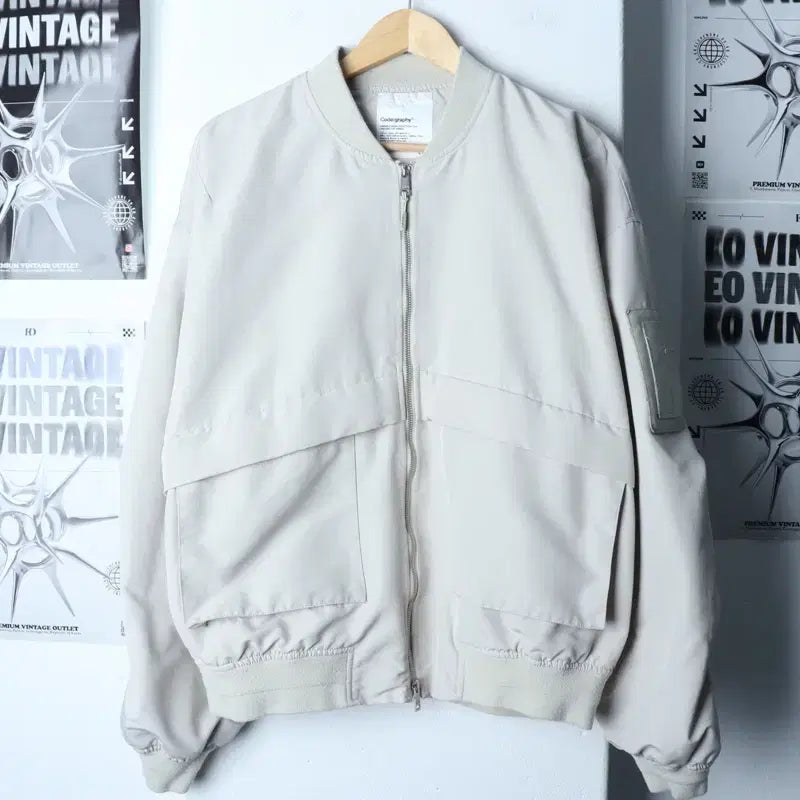 [BUNJANG] Code:Graphy MA-1 Windbreaker Jacket / (L-XL) 코드그라피 집업 바람막이 점퍼자켓 항공 MA1-1758C