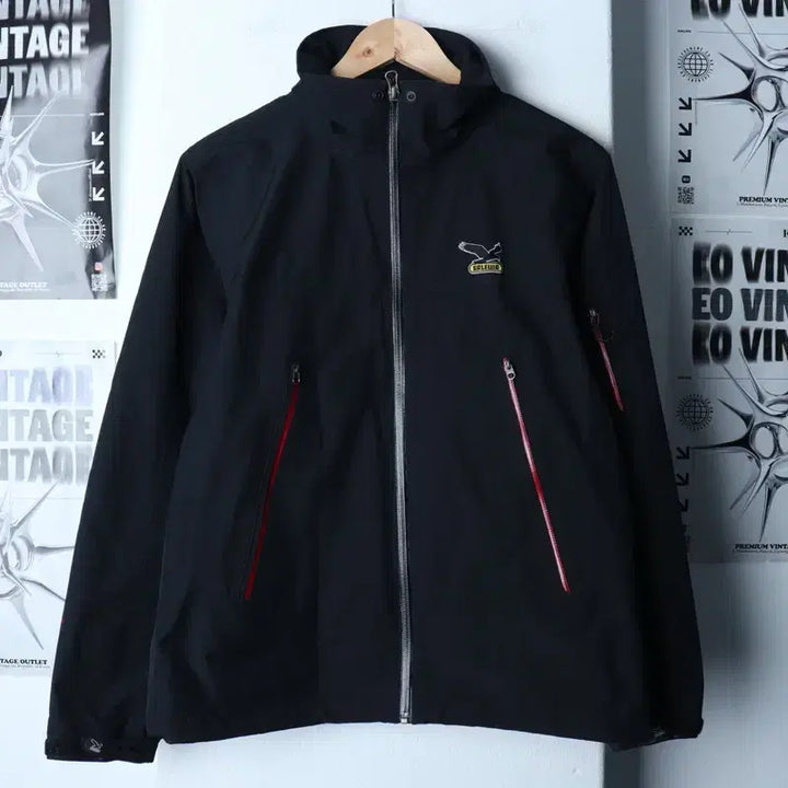 [BUNJANG] SaleWa Gore-Tex Windbreaker Jacket / (M) 살레와 집업 바람막이 점퍼자켓 고어텍스 방수 블랙-17592