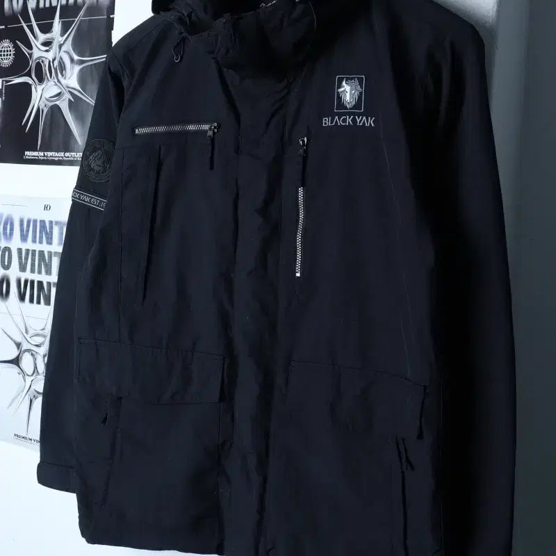[BUNJANG] Black Yak Windbreaker Jacket / (XS-S) 블랙야크 집업 바람막이 점퍼자켓 블랙 유틸-17593