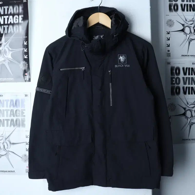 [BUNJANG] Black Yak Windbreaker Jacket / (XS-S) 블랙야크 집업 바람막이 점퍼자켓 블랙 유틸-17593