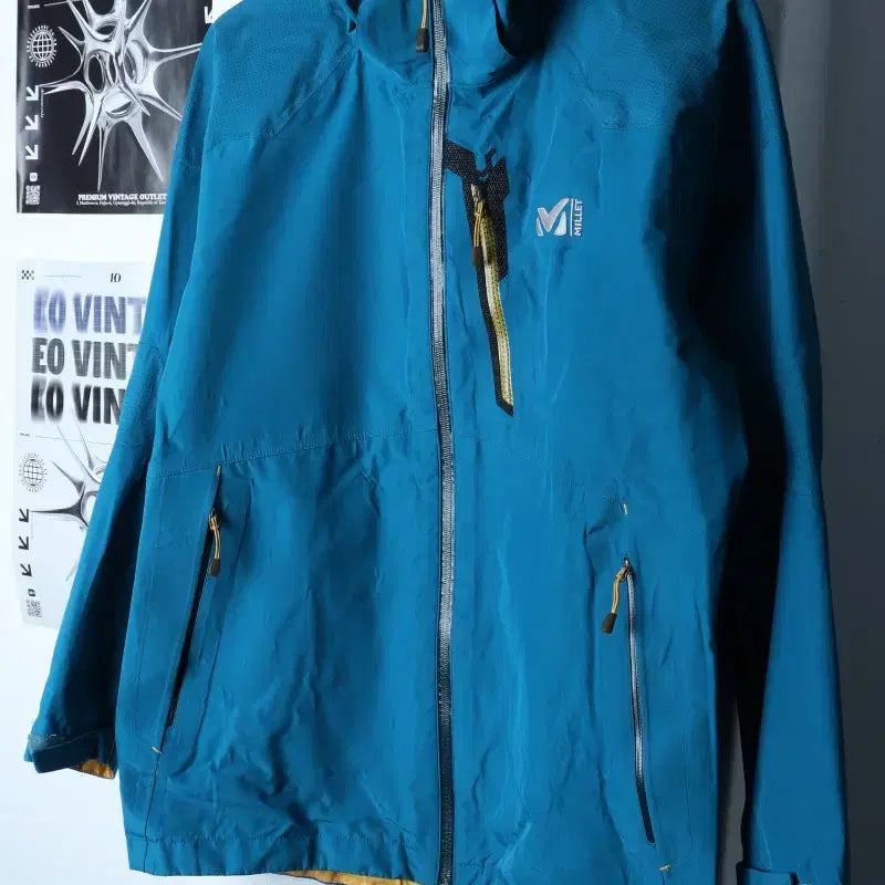 [BUNJANG] Millet Gore-Tex Windbreaker Jacket / (XL) 밀레 집업 바람막이 점퍼자켓 고어텍스 방수 연블루-17596