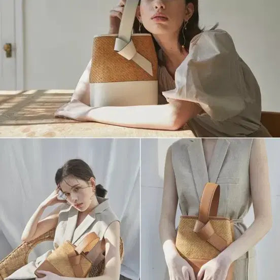 [BUNJANG] OSTKAKA Rattan Bag White / 오스트카카 라탄백 화이트 (단종상품)