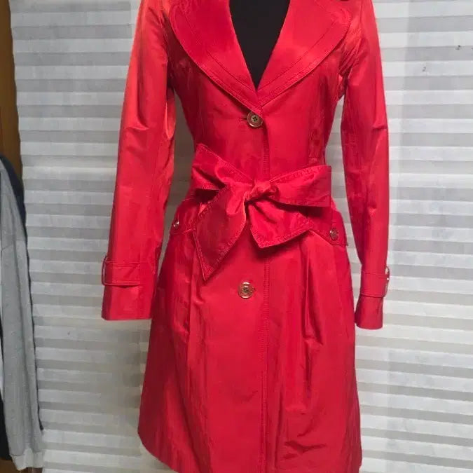 [BUNJANG] Teresia Red Trench Coat / 여성 Teresia 레드 트렌치코트