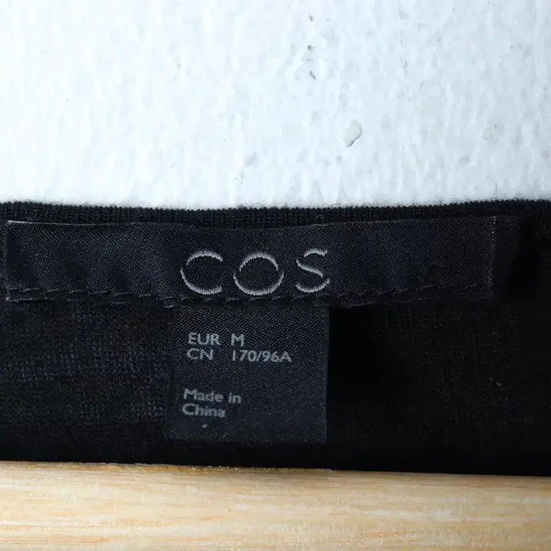 [BUNJANG] W(M-L) Silk Wide Neck Long Sleeve T-shirt / W(M-L) 코스 긴팔티셔츠 와이드넥 실크 블랙-1759D