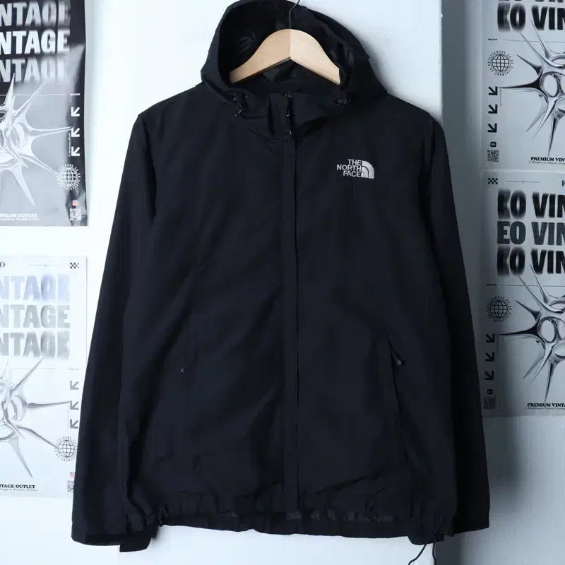 [BUNJANG] The North Face Windbreaker Jacket Small Logo Black / W(L) 노스페이스 집업 바람막이 점퍼자켓 스몰로고 블랙-1759E