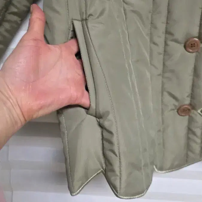 [BUNJANG] Quilted Lightweight Jacket - Khaki / 여성 퀼팅 경량 자켓 카키