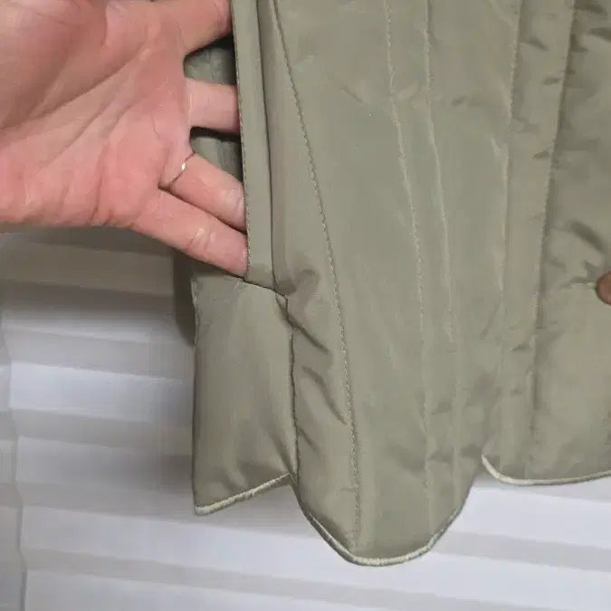 [BUNJANG] Quilted Lightweight Jacket - Khaki / 여성 퀼팅 경량 자켓 카키