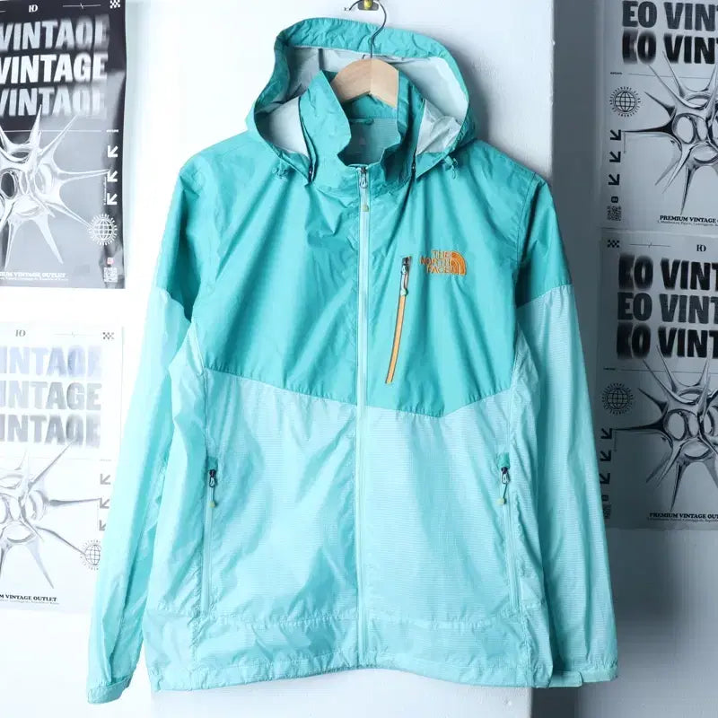 [BUNJANG] The North Face Lightweight Windbreaker Jacket / (M) 노스페이스 집업 바람막이 점퍼자켓 경량 연그린 민트-175A4