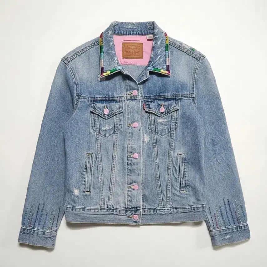 [BUNJANG] Levi's 50th Anniversary Custom Denim Jacket / 여성XS LEVIS 리바이스 50주년 한정판 커스텀 데님 청자켓