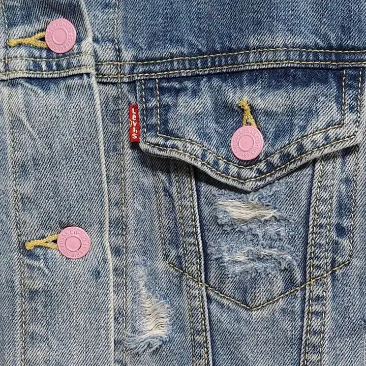 [BUNJANG] Levi's 50th Anniversary Custom Denim Jacket / 여성XS LEVIS 리바이스 50주년 한정판 커스텀 데님 청자켓