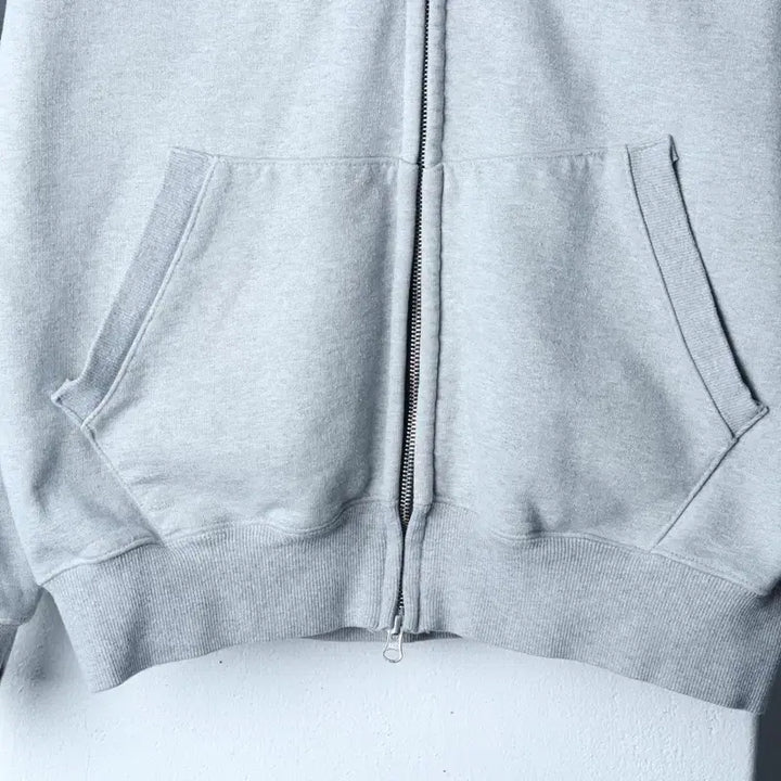 [BUNJANG] Uniform Bridge Gray Heavyweight Hoodie / (L-XL) 유니폼브릿지 후드집업 무지 그레이 헤비-175A7