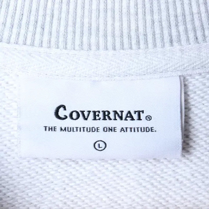 [BUNJANG] Covernat Big Logo Melange Pullover Sweatshirt / (L) 커버낫 맨투맨 티셔츠 빅로고 멜란지 풀오버 올드스쿨-175AB