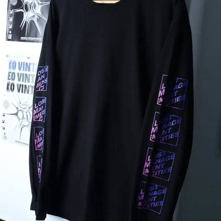[BUNJANG] LMC Side Print Long Sleeve T-shirt (Black) / (L-XL) 엘엠씨 긴팔티셔츠 사이드프린팅 블랙 올드스쿨-175AF