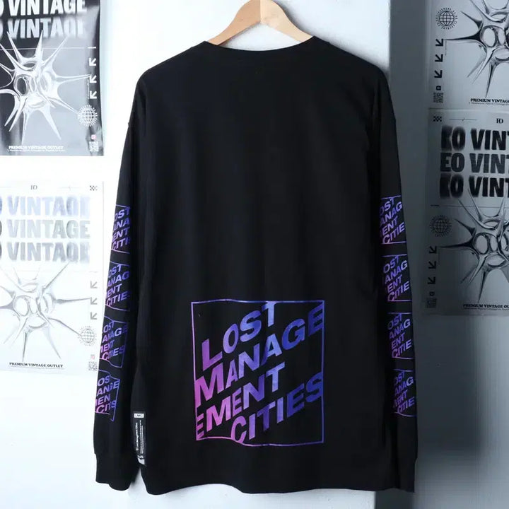 [BUNJANG] LMC Side Print Long Sleeve T-shirt (Black) / (L-XL) 엘엠씨 긴팔티셔츠 사이드프린팅 블랙 올드스쿨-175AF