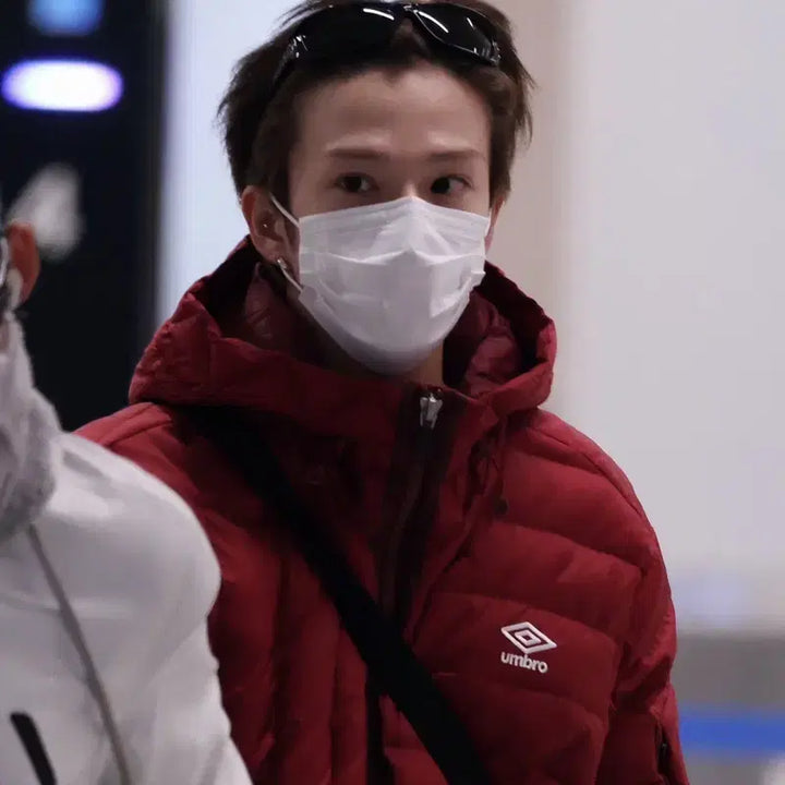 [BUNJANG] Umbro Asahi Burgundy Padded Jacket / 트레저 아사히 패딩 엄브로