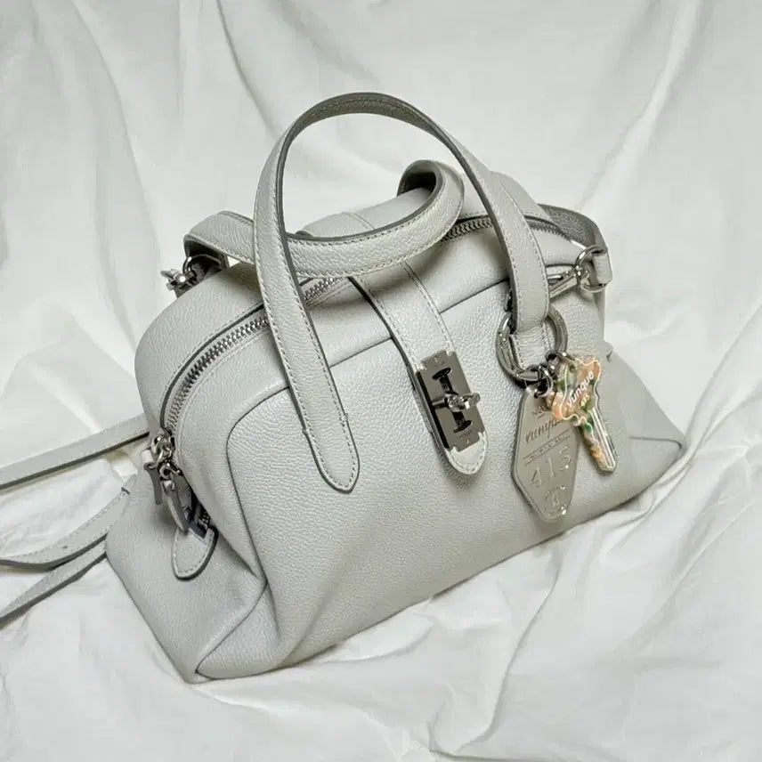 [BUNJANG] Vunque Talk Tote Light Beige Bag / (상태 최상+키링 포함)분크 토크 토트 라이트 베이지+백참 키링