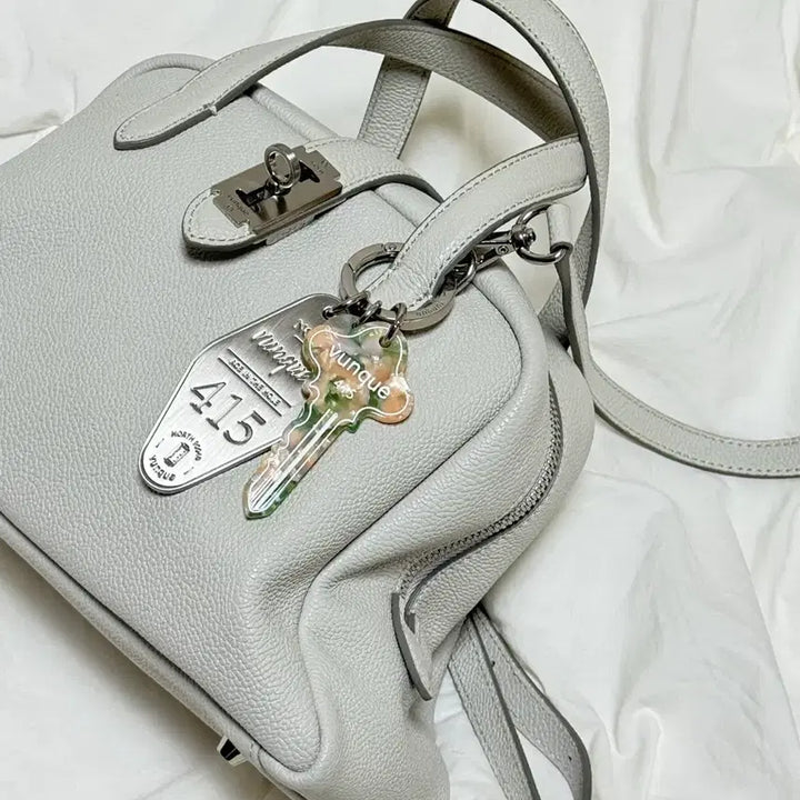 [BUNJANG] Vunque Talk Tote Light Beige Bag / (상태 최상+키링 포함)분크 토크 토트 라이트 베이지+백참 키링