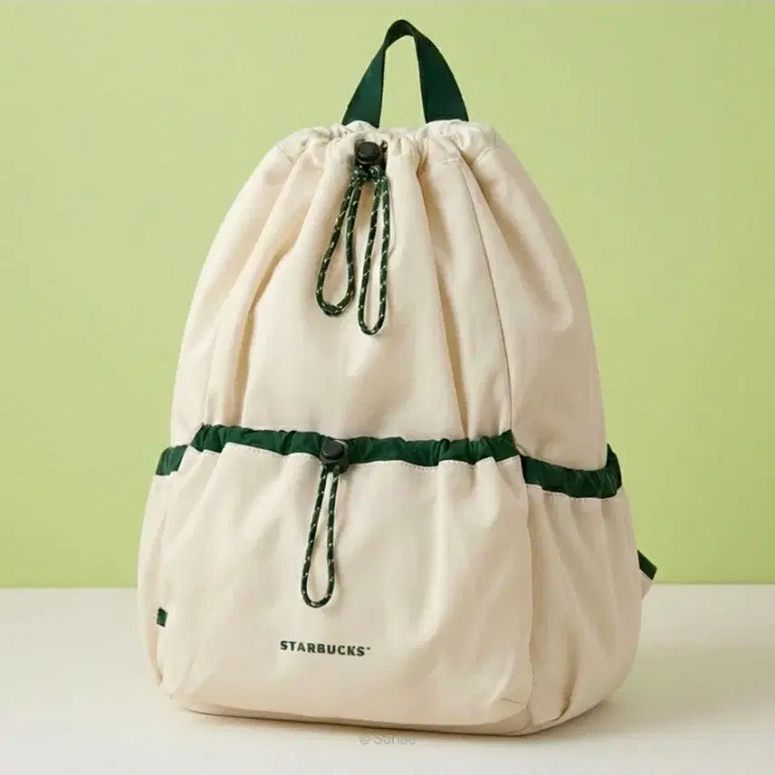 [SOLD OUT] (새싱품 미개봉)스타벅스 럭키백 아이보리 캔버스 백팩 새상품