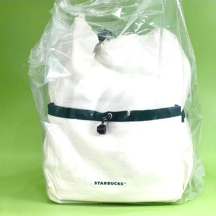 [SOLD OUT] (새싱품 미개봉)스타벅스 럭키백 아이보리 캔버스 백팩 새상품