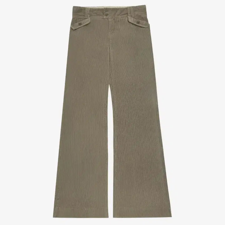 [BUNJANG] Mireco Flower Low Corduroy Pants / 미레코 플라워 로우 코듀로이 팬츠