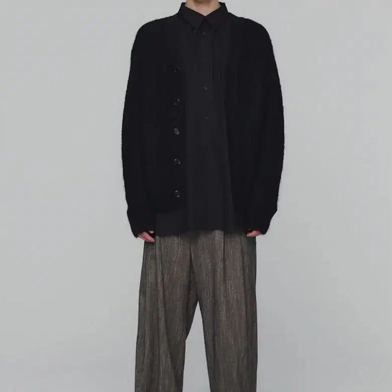 [BUNJANG] AMOMENTO Grandpa Cardigan Black M / 아모멘토 그랜파 가디건 블랙 M