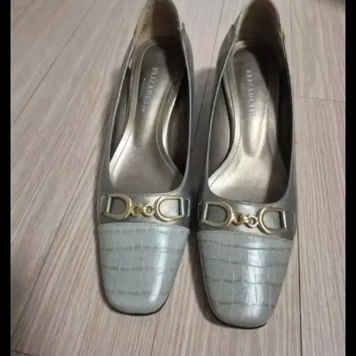 [BUNJANG] Elizabeth Silver Women's Pumps / 엘리자베스 은색 여성 펌프스힐