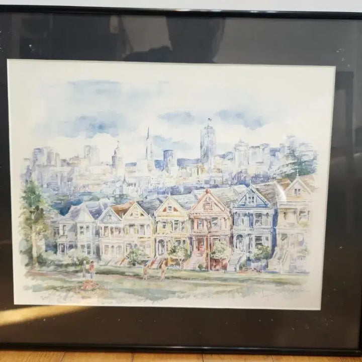 [BUNJANG] Painted Ladies Watercolor Painting Frame / 샌프란시스코 페인티드 레이디 그림 액자