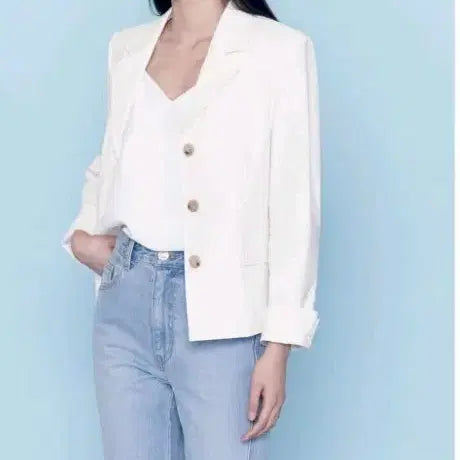 [BUNJANG] Kuho Plus White Jacket / 구호플러스 화이트 쟈켓