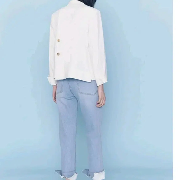 [BUNJANG] Kuho Plus White Jacket / 구호플러스 화이트 쟈켓