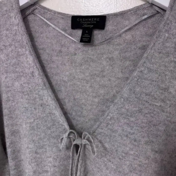 [BUNJANG] Vintage Cashmere 100% Knit Bundle Top Gray / (빈티지) 캐시미어 100% 니트 묶음티 그레이